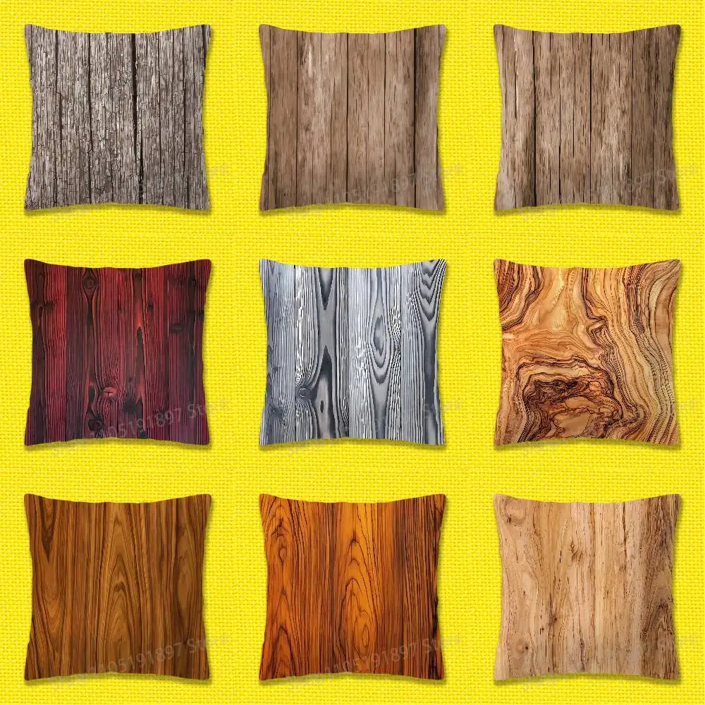 

Natural Wood Tree Texture Throw Pillow Case For 55x55cm 40x40cm 45x45cm 50x50cm 30x30cm Square Office Pillowship Cover