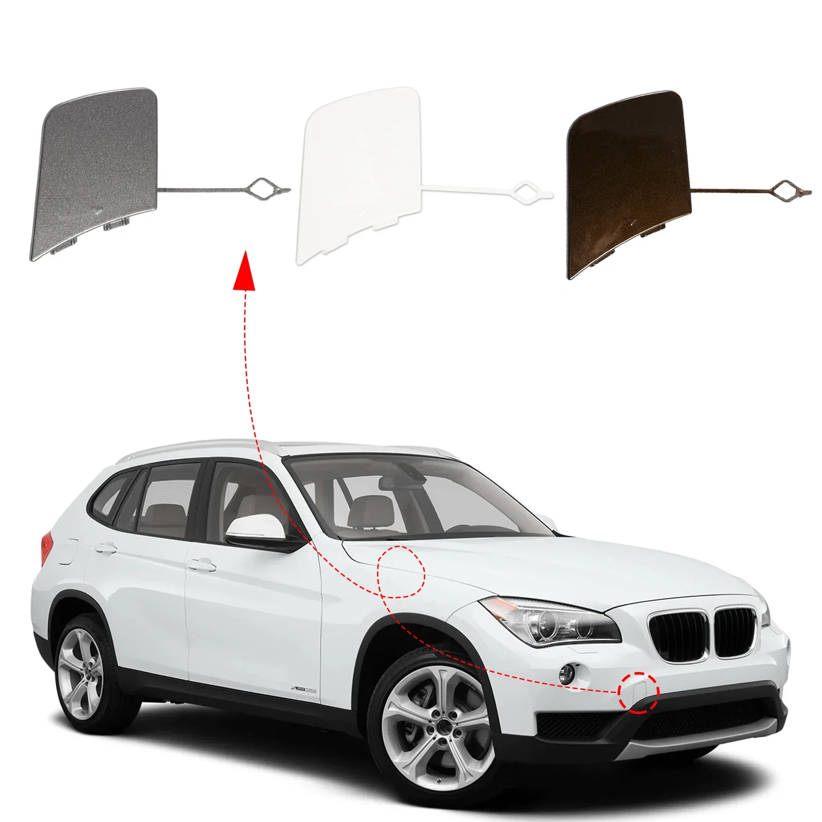 

OLANGDA Front Bumper Tow Hook Cover Cap Towing Eye For BMW X1 E84 Accessories 2013 2014 2015 51117345034