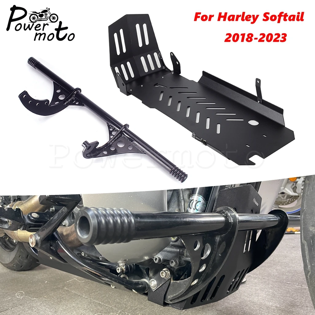 

Highway Front Crash Bar Engine Skid Plate Chassis Guard For Harley Street Bob FXBB 2018-20 114 FXBBS 2021-23 Standard FXST 20-23