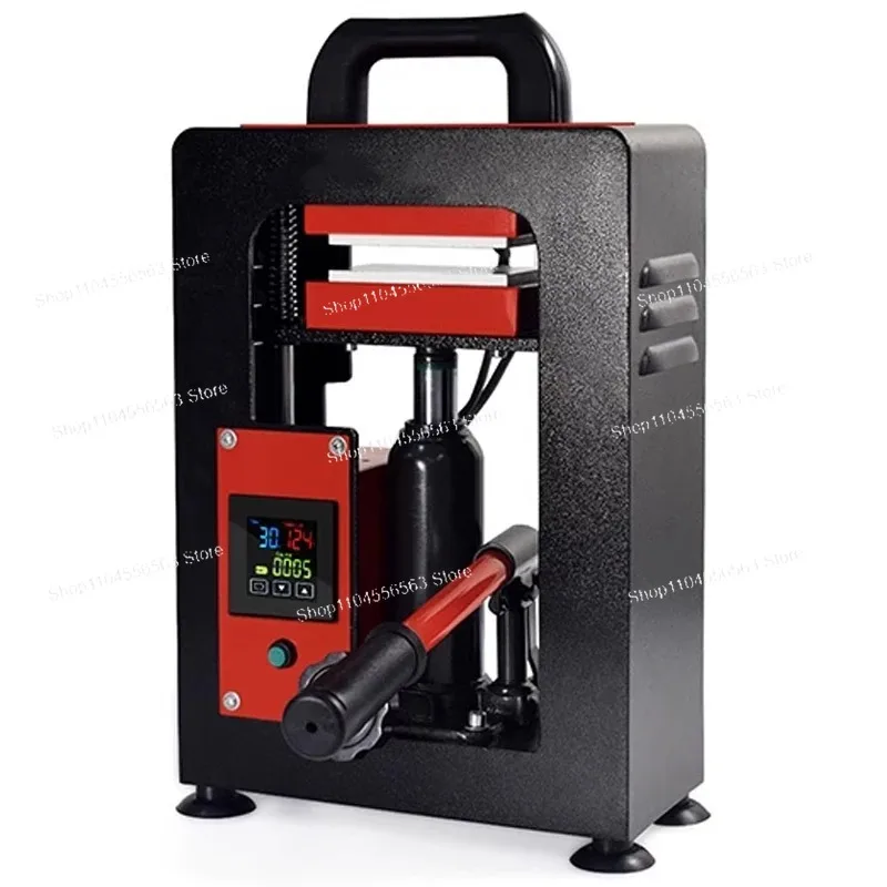 5 Ton Hydraulic Rosin Heat Press Machine, 6×12CM Dual Heating Plates Portable Herbal Oil Wax Extraction Equipment