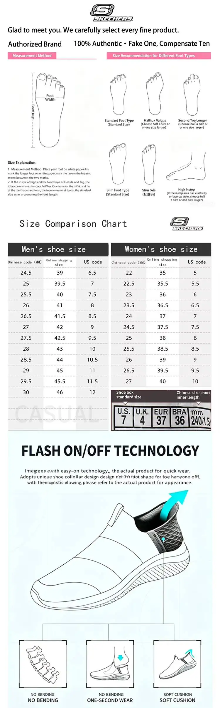 Hot HOT Skechers Women's Slip-On Walking Shoes, Lightweight Soft-Soled Casual Mom Shoes124847-OWHT