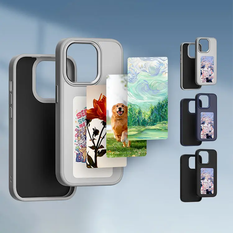 جراب NFC Ai لـ iPhone ، iPhone 13 ، 14 ، 15 Pro Max ، جراب هاتف بشاشة حبر إلكتروني ذكي ، غطاء هاتف سيليكون لحفلات الحفلات الموسيقية ، بدون بطارية #2