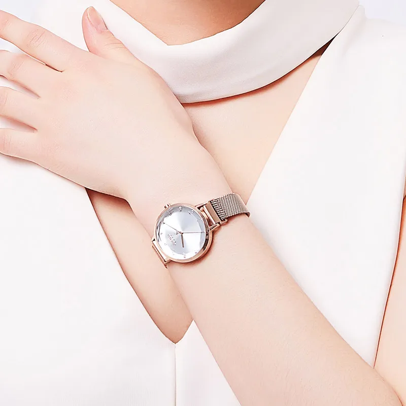 Women\'s Watch Japan Mov Fashion Hours Woman Lady Dress Bracelet Thin Stainless Steel Business Gift Mother\'s Gift No Box