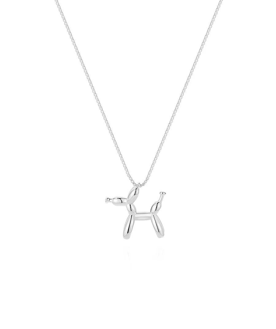 

Balloon Dog Necklace For Women Jewelry Cute Collarbone Chain Girls Necklace 2024 New Sweater Chain