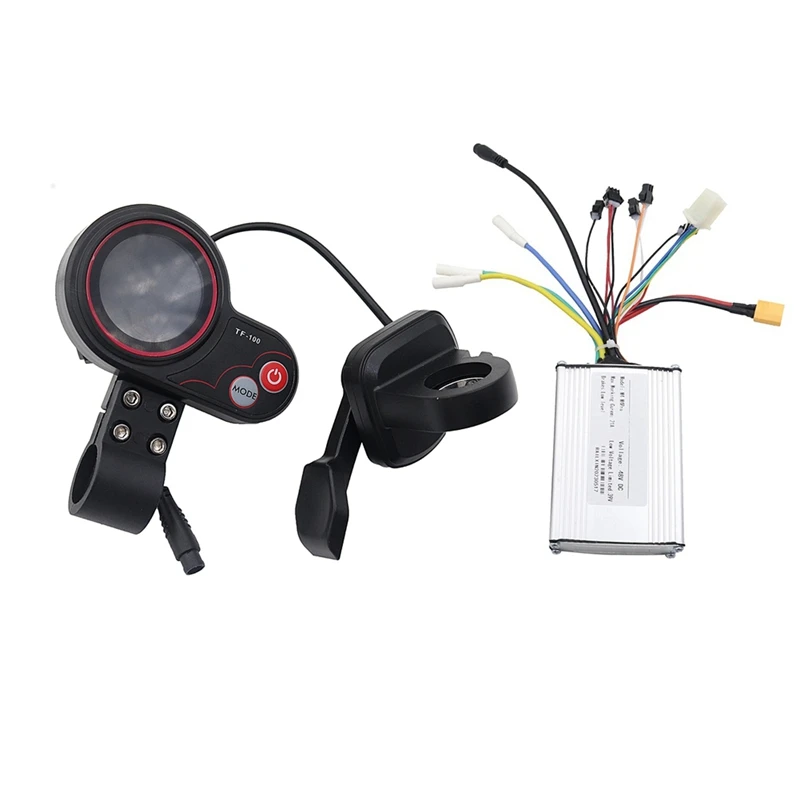 

6PIN TF-100 Thumb Throttle LCD Display+48V 21A Brushless Controller For Kugoo M4/M4 Pro Electric Scooter Dashboard Meter