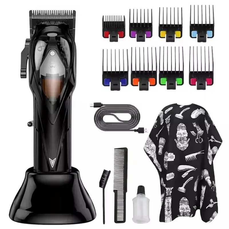 RESUXI 699 NEW Hair Clipper 10000RPM Microchipped Magnetic Motor Hair Clippers with 2500mah Battery Electric Usb Stainless Steel