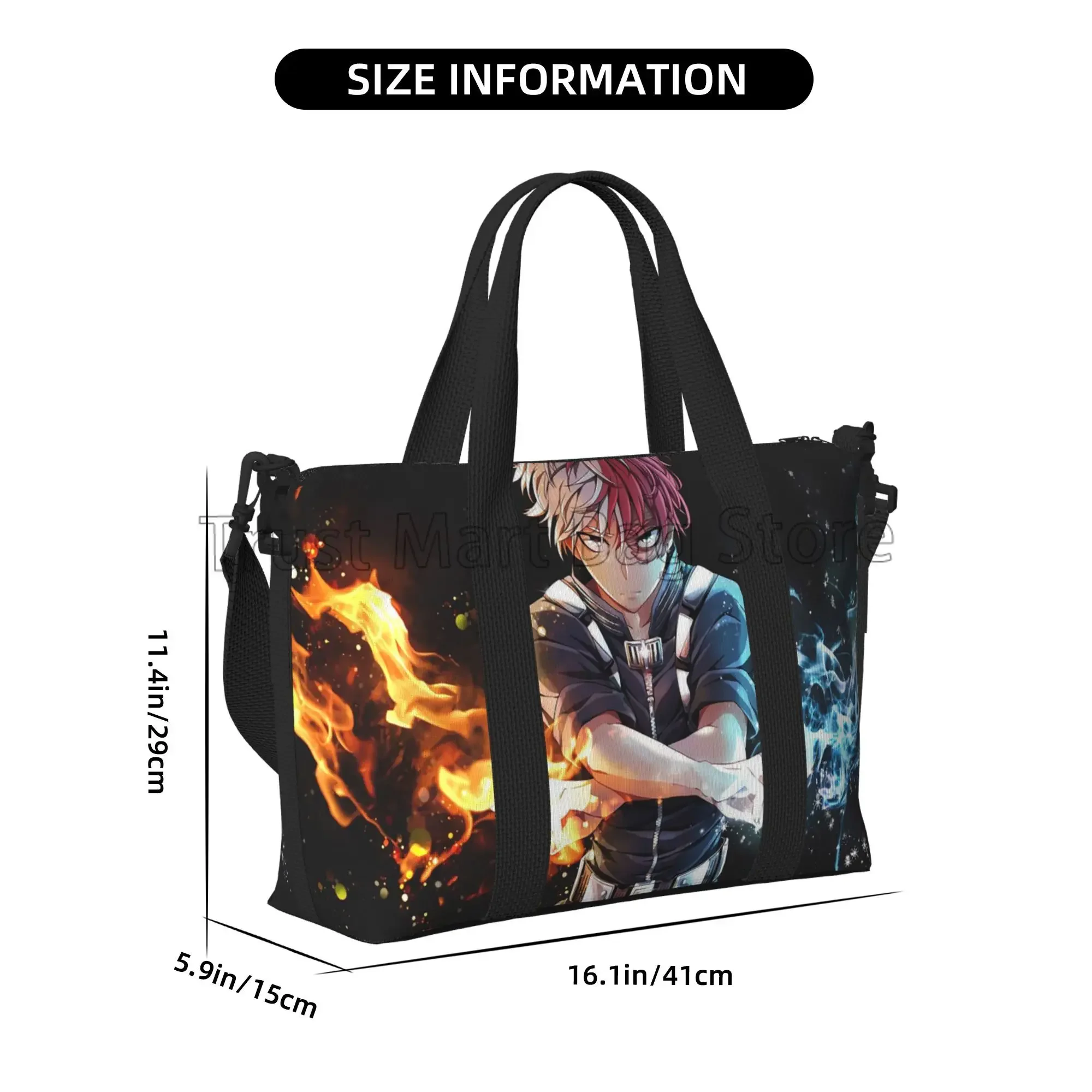 My Hero Academia Travel Duffel Bags Cool Anime Manga Print Weekender Overnight Handbags Unisex Casual Waterproof Luggage Bag