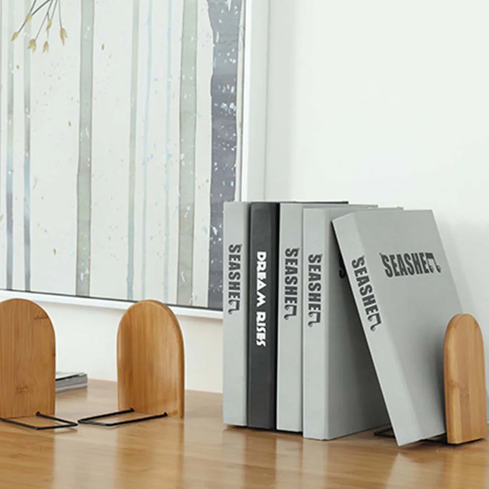 2Pcs Crafted Bookends Modern Design Multifunction Book Holders for Home Office Bookends Desktop Book Holders Bookstand