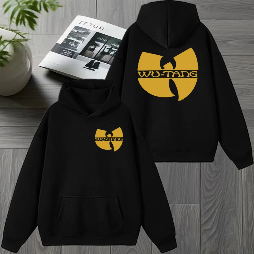 

Hip-hop group Wu-Tang Clan Classic W Double Sided Logo printed Hoodie 2026 Men women vintage Fleece Sweatshirt Unisex streetwear