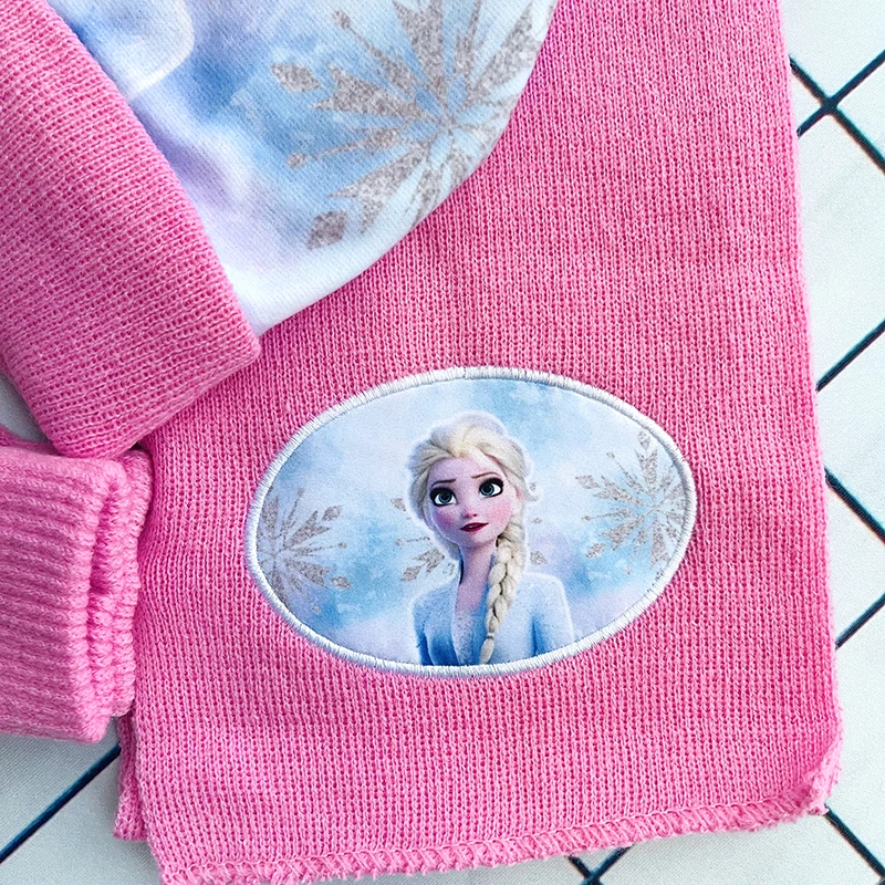 Children\'s Hat Glove Set Baby Boys Knitted Hat Elsa Cartoon Warm Hat Cosplay Toy Christmas Gift for Chridern