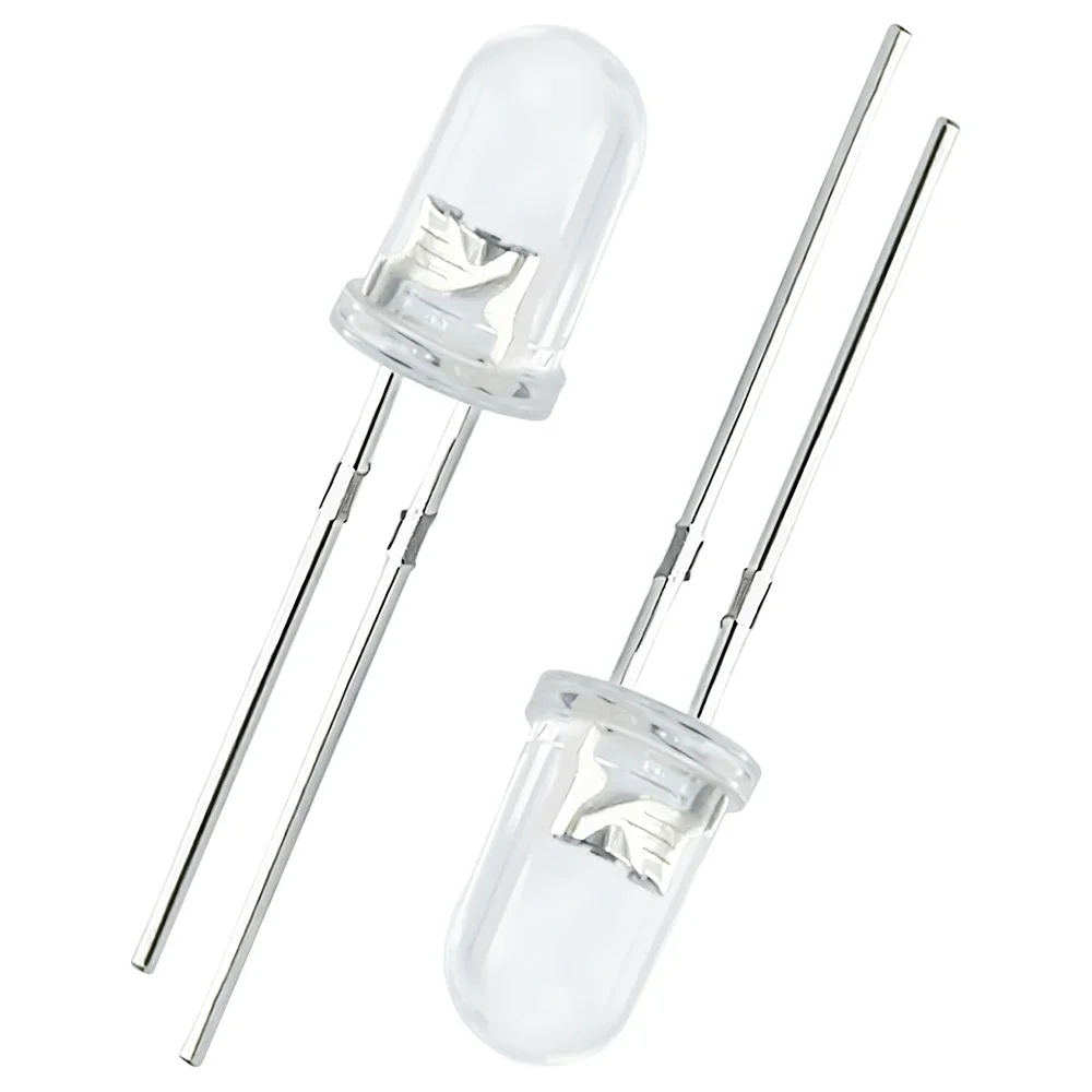 Kit assorti de perles lumineuses émettantes de diodes LED rondes de 5mm, 1.8V ~ 3.4V, blanc, vert, rouge, bleu, vert, blanc chaud, décoration de lumières DIY