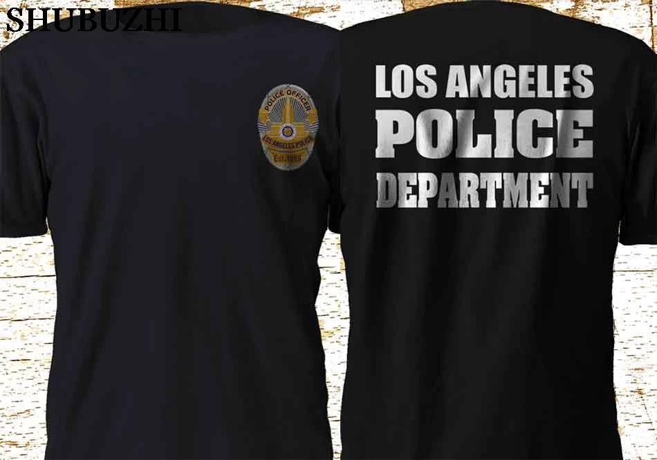 New Lapd Los Angeles  Swat Black Summer Brand  Cotton Hip Hop Fitness Clothing Men T Shirt