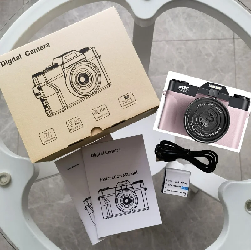 Dslr Digital Camera -4k High Definition 48-Megapixel Retro - Filter Wide-Angle Mirrorless Camera  Student Beginner  Video Camera