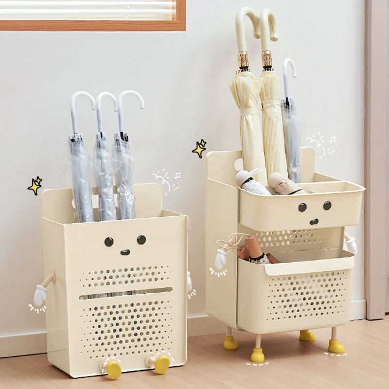 Slim Wall-Mounted Umbrella Organizer for Narrow Entryway Ventilated Drying Rack High Capacity Leak-Proof Home Storage Solution