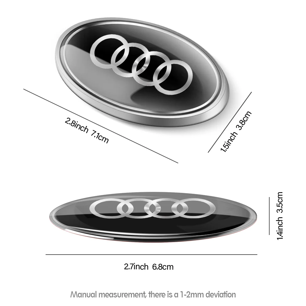 Autocollant d'emblème narde voiture pour Audi, logo 3D, accessoires extérieurs automatiques, Audi C5 C6 C7 A4 A5 A7 A8 Q3 Q5 Q6 Q7 TT S3 Dock Sline Qufresh