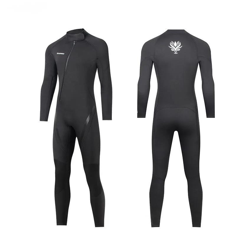 

3MM Neoprene Wetsuit For Men Scuba Diving Suit Deepwater Spearfishing Thermal Swimsuit Snorkeling Surfing One Piece Set