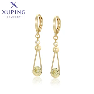 Xuping Perhiasan Fashion Populer Anting-Anting Panjang Prmotion Besar dengan Berlapis Emas untuk Wanita Perhiasan dengan Batu Hadiah Sederhana 98226 12 penjualan terbaik perhiasan xuping baja tahan karat - №
