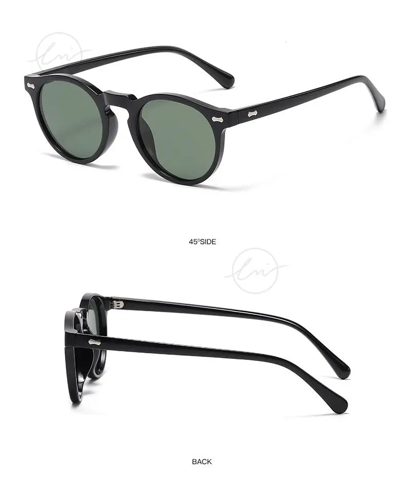 LM Klassische Runde Polarisierte Sonnenbrille Frauen Männer Tee Objektiv Outdoor Driving Shades Vintage Sonnenbrille Unisex UV400 Gafas De Sol – Detail 25