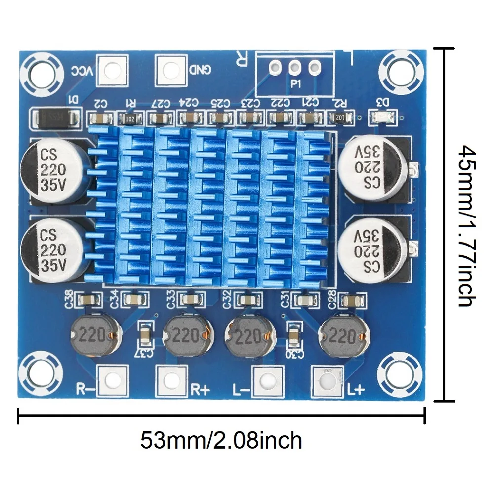 TPA3110 XH-A232 30W+30W 2.0 Channel Digital Stereo Audio Power Amplifier Board Module DC 8-26V 3A C6-001 for Arduino TV Speaker