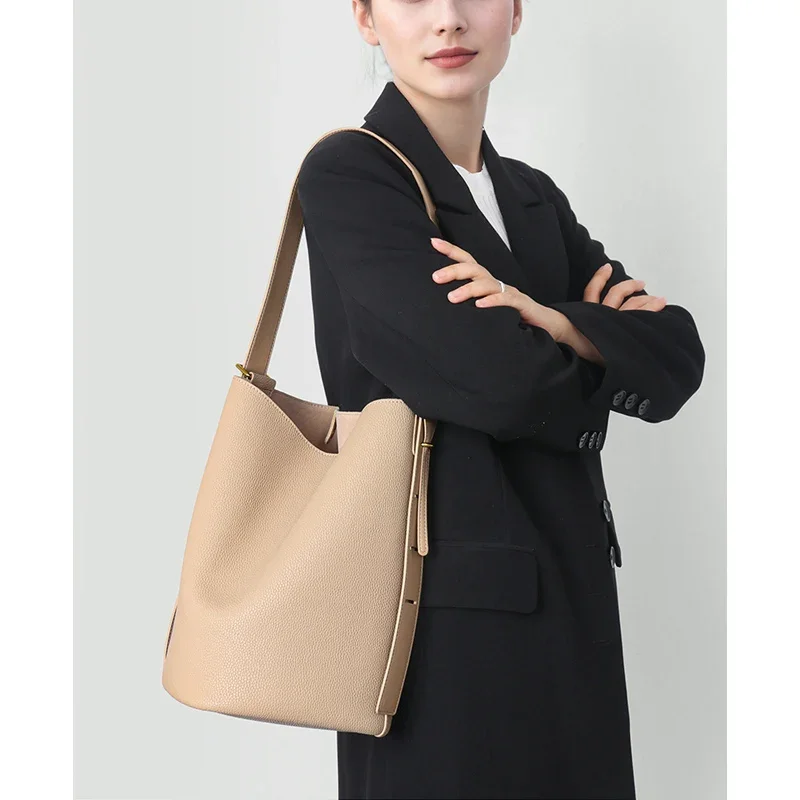 

Женская повседневная дорожная сумка большой вместимости, женская сумка из коровьей кожи, повседневная сумка на плечо, женская портативная сумка из воловьей кожи высокого качества