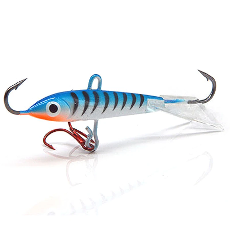 

Big Balance Ice Fishing Hooks 16g 8.3cm Metal Jig (Sinking Swing Bait) For Pike Artificial Lures Winter Lures Trout Hook No. 10#