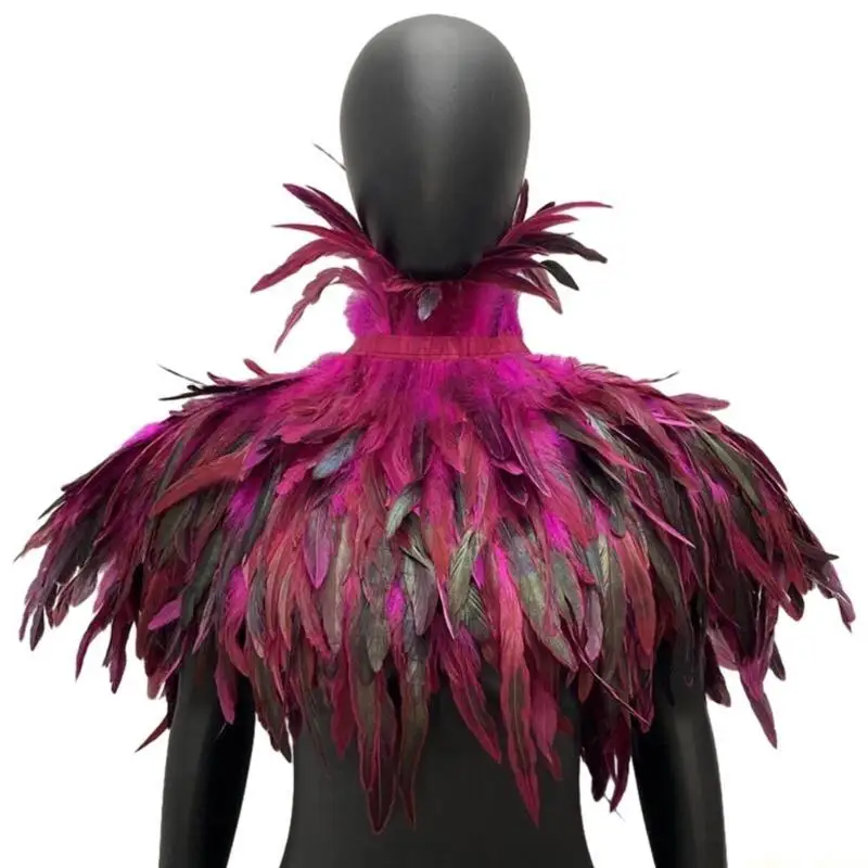 31BF Role Play Shawl Masquerade Balls Lady Dress Up Cloak Costume Accessories