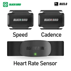 Black Bird Heart Rate Cadence Sensor Speed Speedometer ANT+ Bluetooth 5.0 Compatible with Garmin IGP Bryton Bike Computer