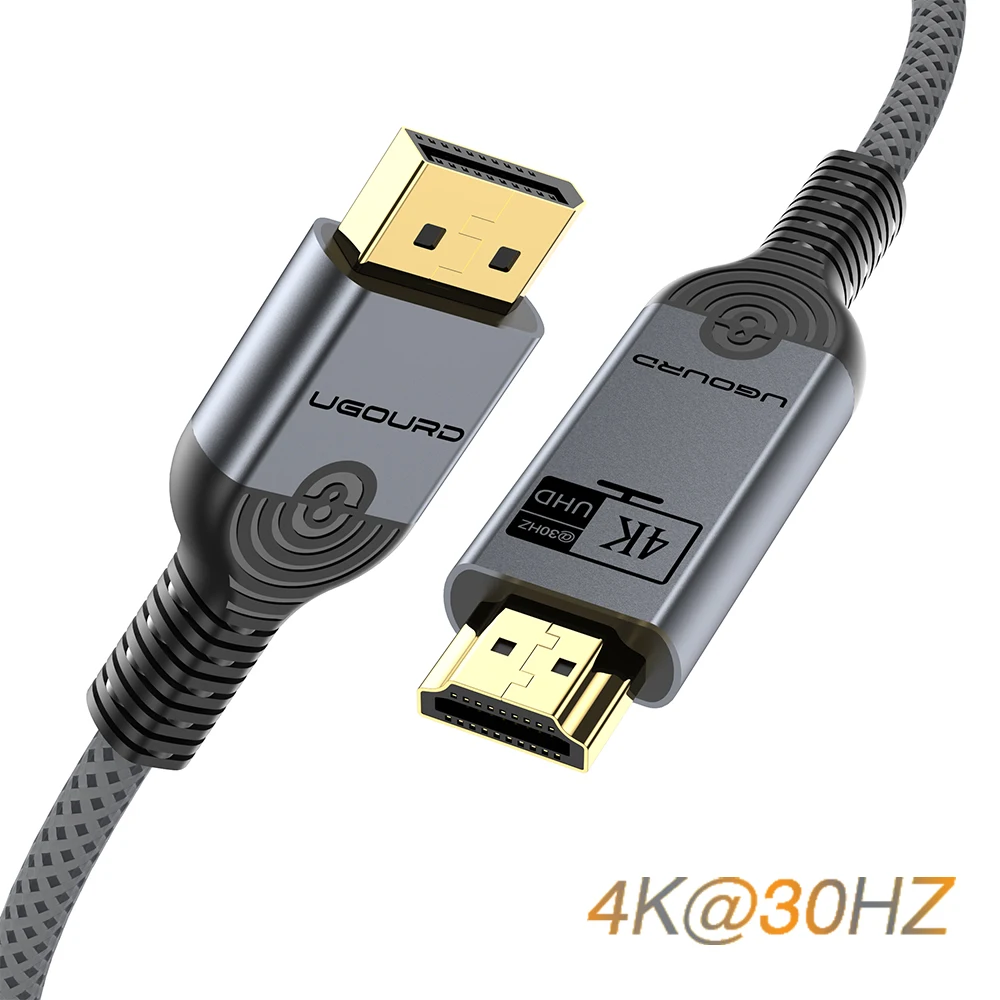 Ugourd Dp Naar Hdmi-Compatibele Kabel 4K Displayport Naar Hdmi-Kabel 4K 30Hz Weergavepoort Mannelijk Naar Hdmi Mannelijke Adapter Voor Hdtv-Projector