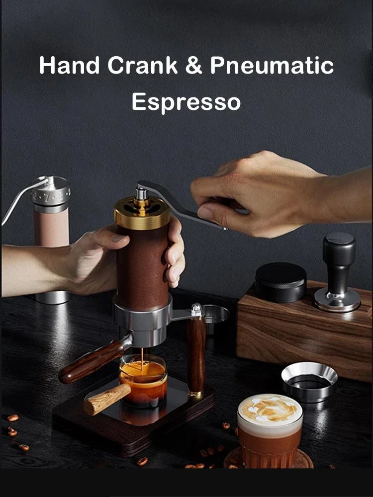 

HomeWise Manual Spinning Espresso Maker Manual Pneumatic Air Pressure Integrated Coffee Machine or Electric Heating Type Maker