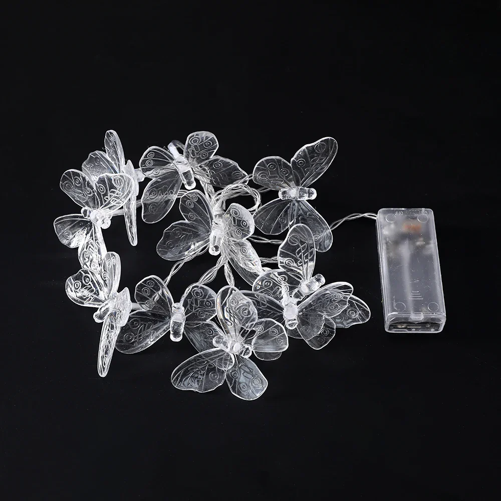 10/20/40 LED-Schmetterlings-Lichterketten für Innenräume, Feenlichter, Nachtlichter, Raumgirlanden, Vorhänge, Mädchen-Geburtstags-, Hochzeits- und Partydekoration – Detail 19