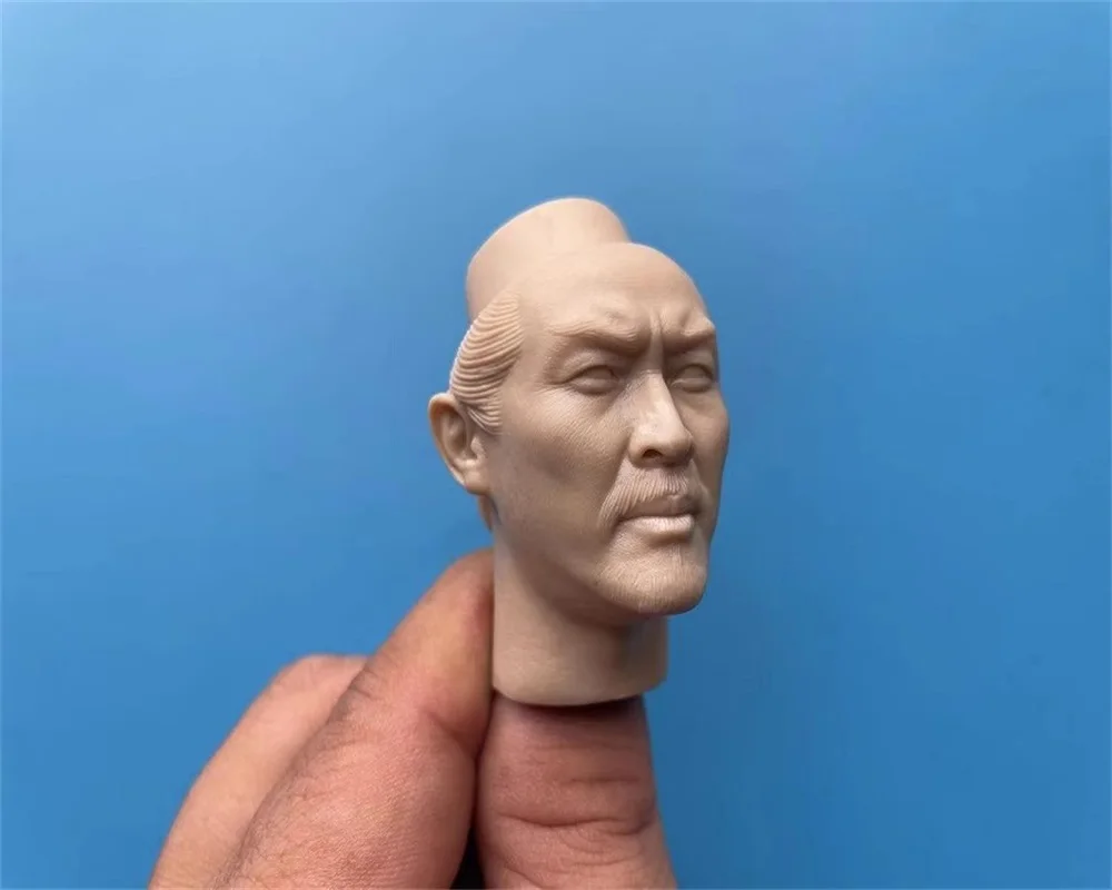 1/6 Male Soldier Zhuge Liang Elderly Edition Unpainted Head Carving Model Toy Accessories For 12'' Action Figure Body In Stock