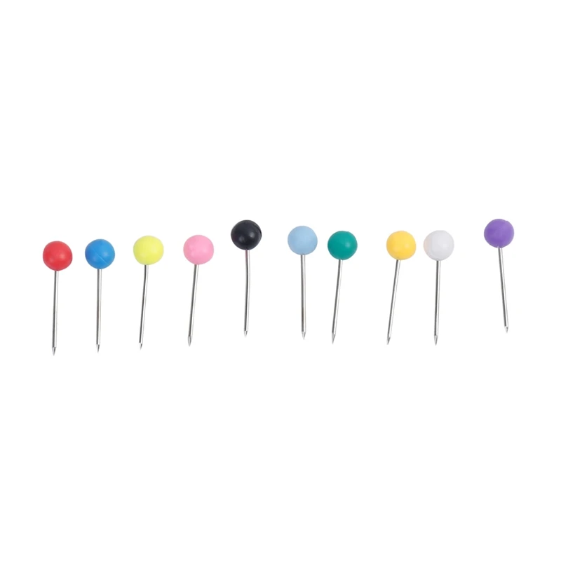 แผนที่ Tacks Push Pins หัวพลาสติกจุด,4มม.,500ชิ้น