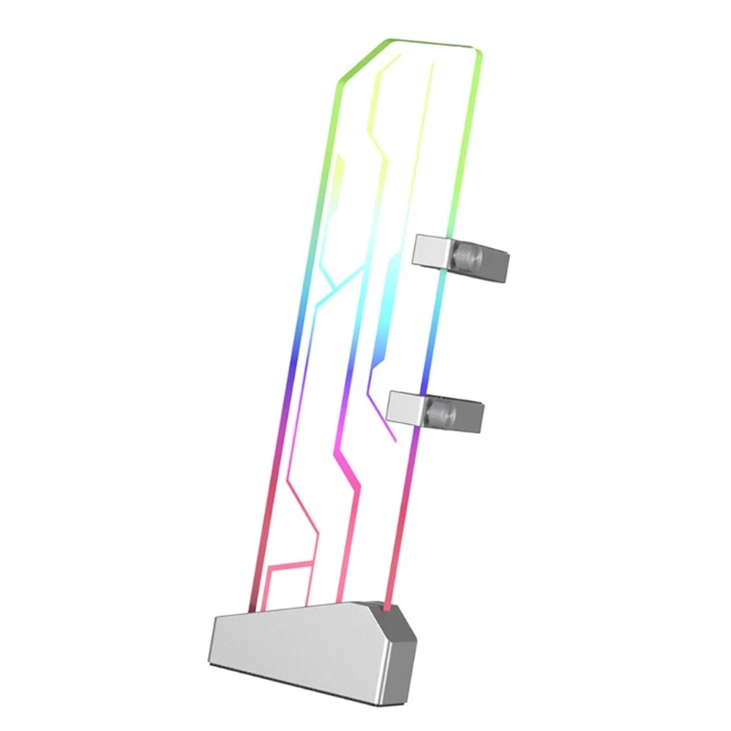 깔끔하고 정돈된 게임을 위한 강화 유리 수직 GPU 브래킷 5V3Pin ARGB