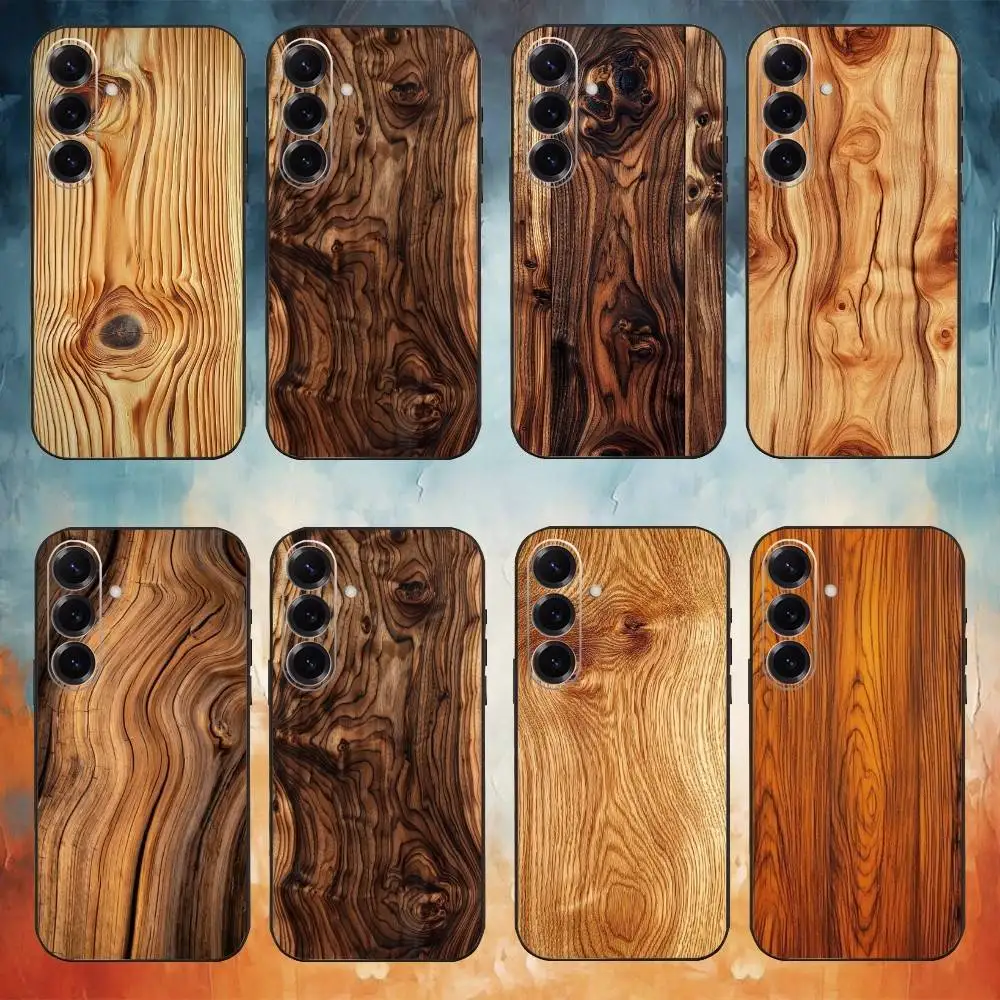 

N-Natural W-Wood-es Phone Case For Samsung Galaxy A73,A72,A71,A70,A53,A52,A51,Others Soft Black Cover