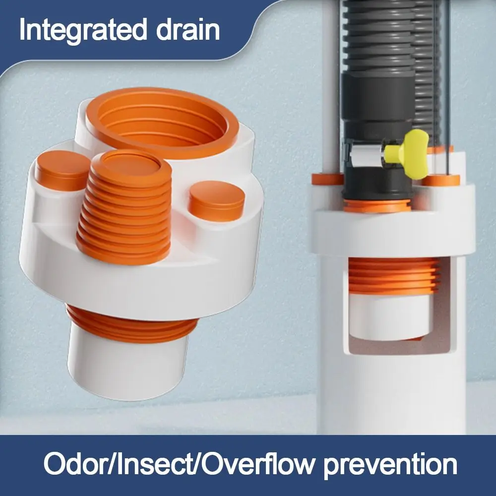 Anti Odor Sink Drain Pipe Adapter Sealing Ring Neat Dishwasher Water Pipe Connector Universal Multifunctional