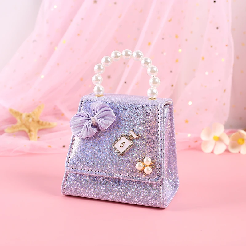 Kids Purses and Handbags Mini Crossbody Cute Girls Pearl Hand Bags Tote Little Girl Small Coin Pouch Party Purse  Festive Gift