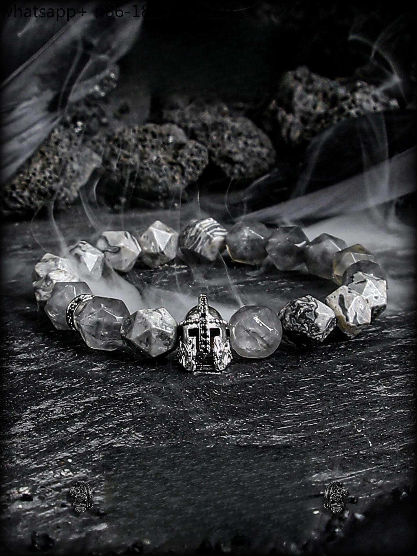 

[Dark Knight] Boys Bracelet Tide Obsidian Bead Bracelet