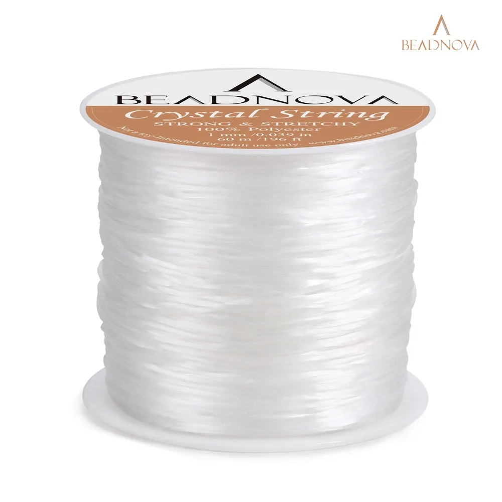 1mm Elastic Stretch Polyester Crystal String Cord Rope For Jewelry Making DIY Bracelet Necklace Beading Thread Wire 60m/Roll