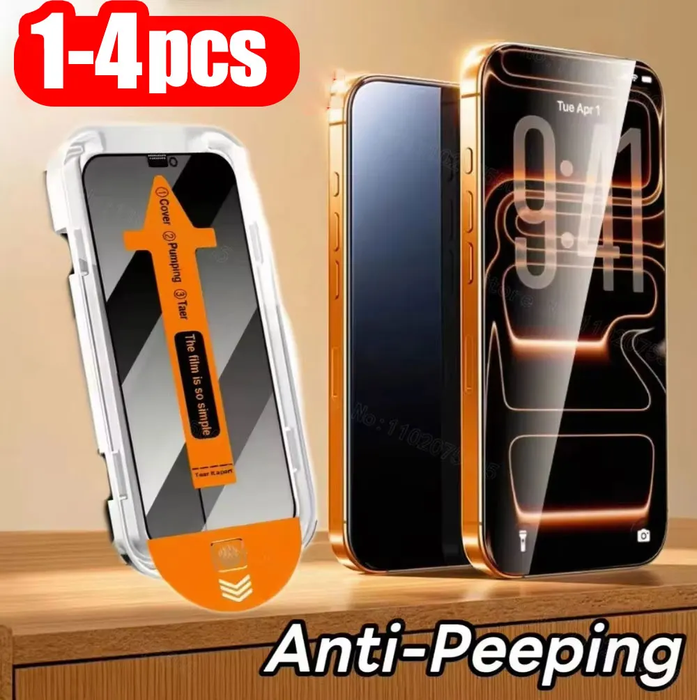 

1-4PCS Privacy Screen Protector For Xiaomi Poco X6 Pro 5G X6pro Anti Spy Protective Dust Free Easy Install Tempered Glass Film