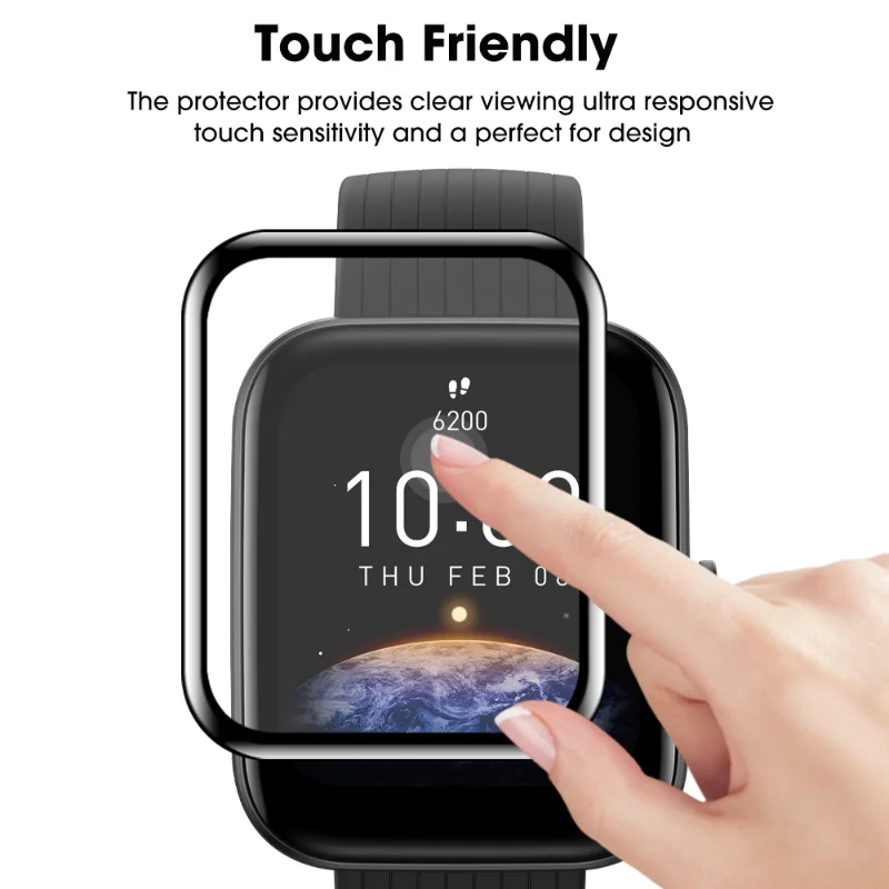 Protector de pantalla para reloj inteligente Amazfit Bip 3 Pro Bip3, película de vidrio suave transparente HD, accesorios de película protectora para Amazfit Bip 3Pro