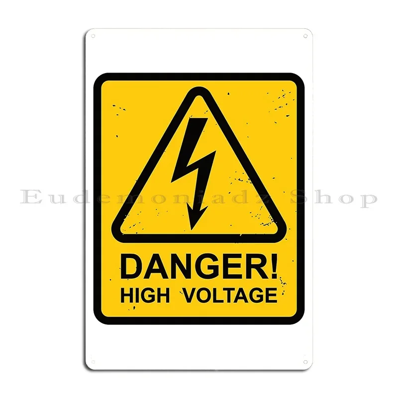 High Voltage Danger Sign Incognitomode Metal Signs Funny Mural Print Custom Wall Cave Tin Sign Poster