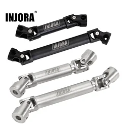 INJORA 2PCS Hardened Stainless Steel Center Drive Shaft for 1/24 RC Crawler Axial SCX24 Jeep JLU C10 Bronco Base Camp