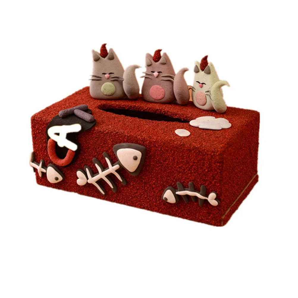 

3Pcs DIY Tissue Box Wooden Handmade Napkin Holder Plain Color Design Exquisite Polished Surface No Burr for Home Shop