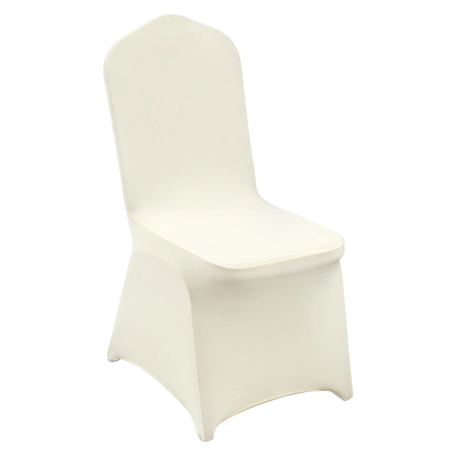 VEVOR 30/50PCS Ivory Stretch Spandex Folding Chair Covers Universal Fitted Chair Cover Removable Washable Protective Slipcovers