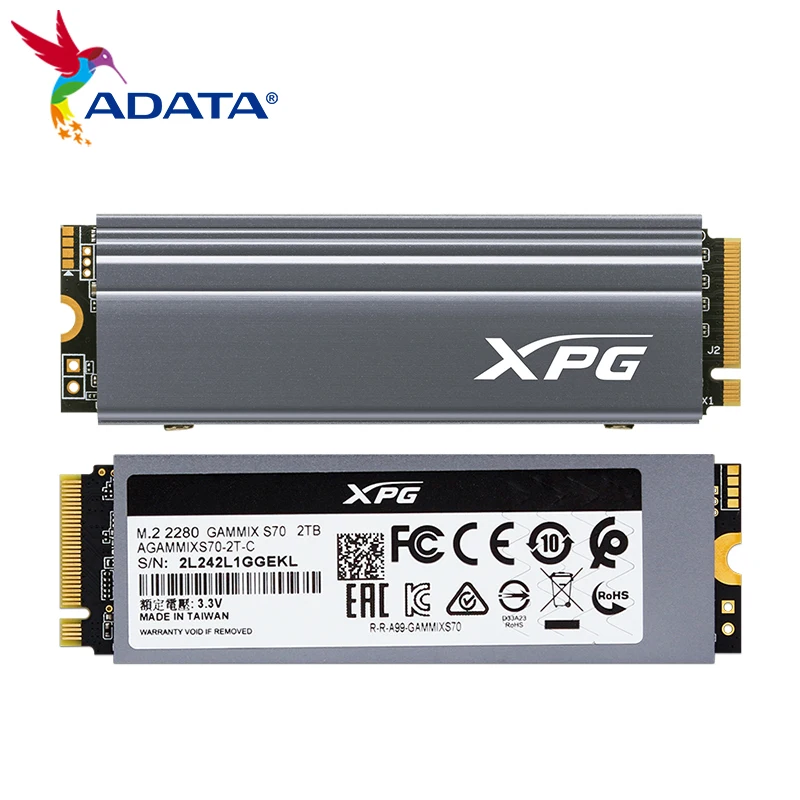 Imagem -02 - Adata-xpg Gammix Ssd Interno S70 Blade Solid State Drive Storage Drive 1tb 2tb M.2 2280 Pcie 4x4 Hard Drive S50 Pro