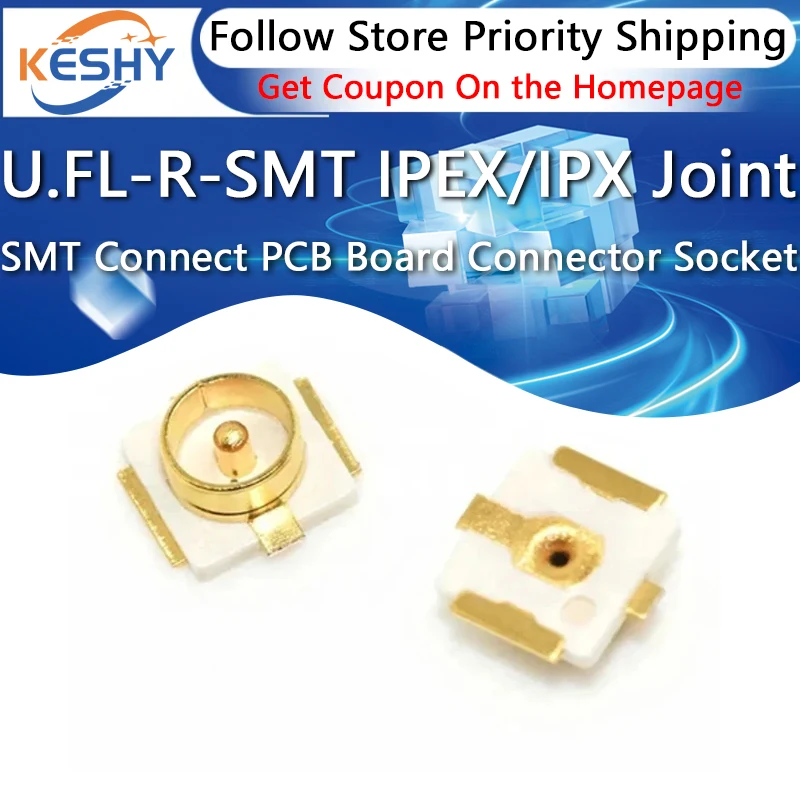 Connecteurs de carte PCB SMT U.FL-R-SMT U.FL IPEX/IPX, connecteurs de carte PCB SMD IPX, prise mâle, MINI support d'antenne pour carte