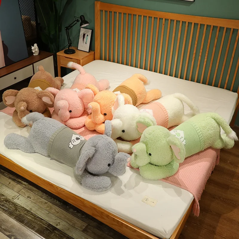 

90cm Adorable Lying Elephant Plush Doll Stuffed Toy Animal Plush Zoon Hug Pillow Room Decor Christmas Birthday New Gift