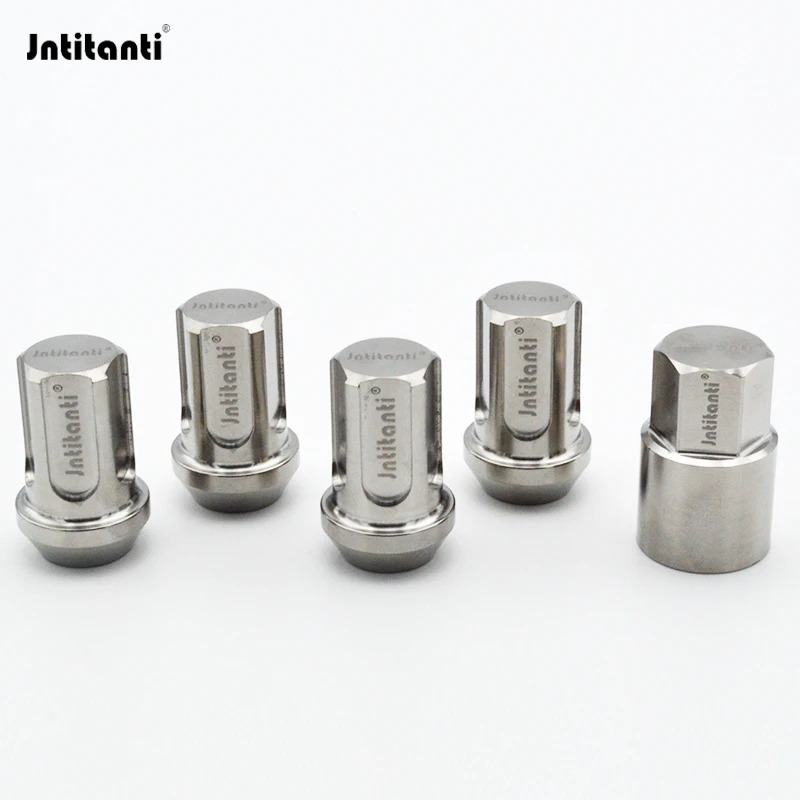 Jntitanti Gr5 titanium wheel lug lock nut anti-theft Tire nut M12x1.25x35mm for Toyota86 Nissan Suzuki Subaru