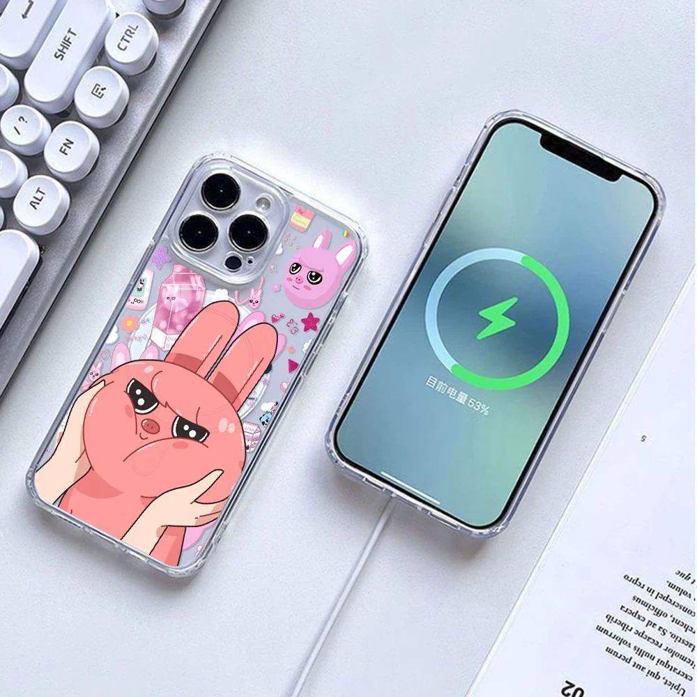 Cartoon K-Kids Strays For Magesafe Magnetic Phone Case for iPhone 17 Air 16 15 14 Plus 13 12 11 Pro Max Clear Cover view 6