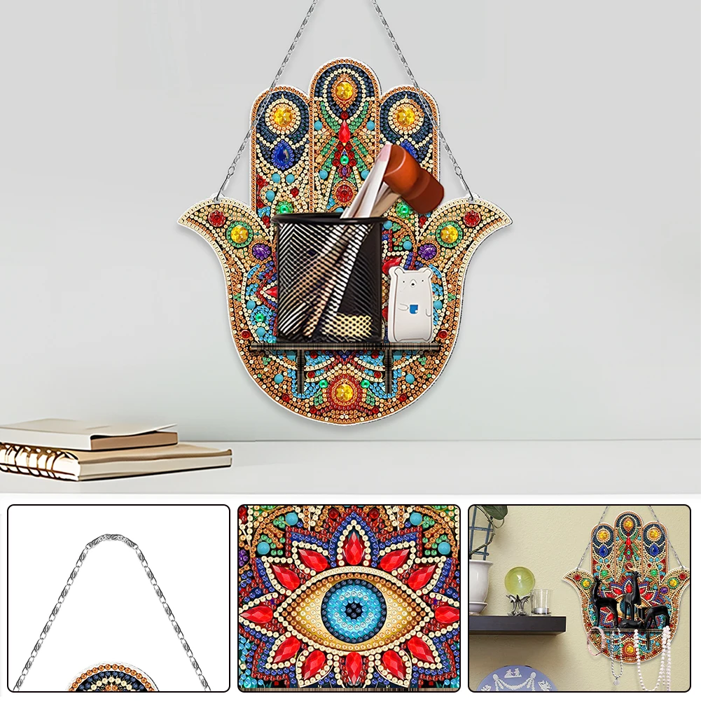 نجمة القمر 5D DIY الماس اللوحة النقاط قلادة مع الرف DIY الماس الفن قلادة كيت الماس اللوحة الحلي لنافذة الجدار #2